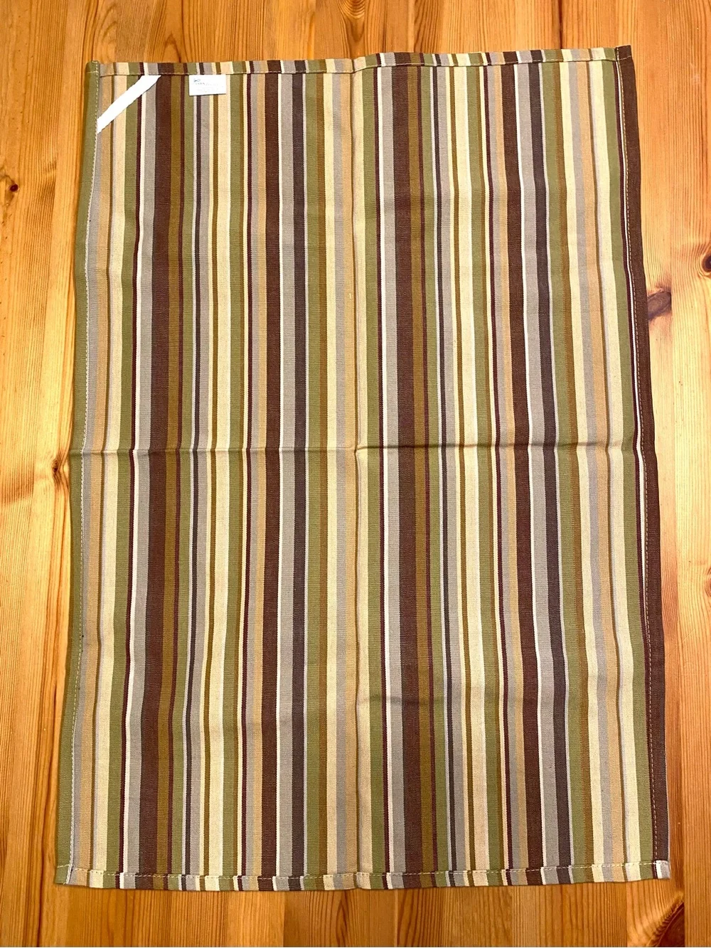 New Park Designs 4 Set Lake House Striped Kitchen Towels MCM Earth Tones
